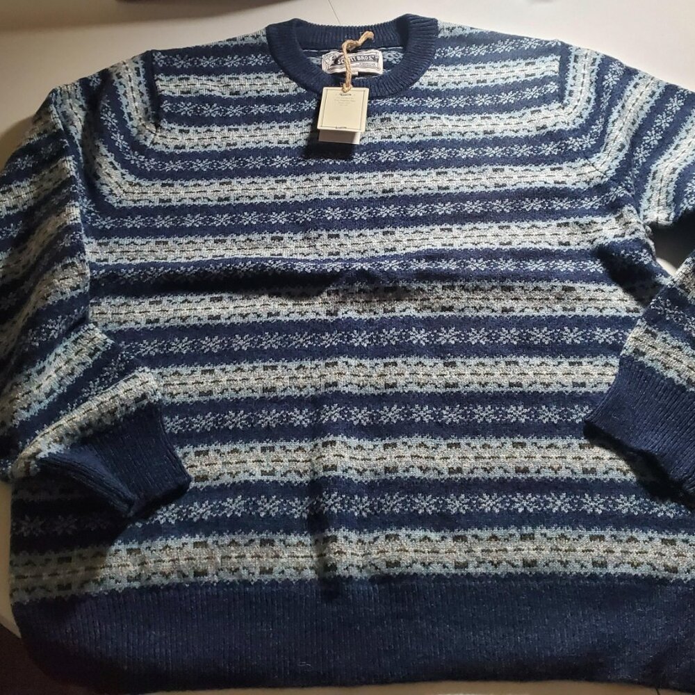 Schott Bros. NYC Fair Isle Crewneck Sweater NWT Sz XL - Picture 3 of 15